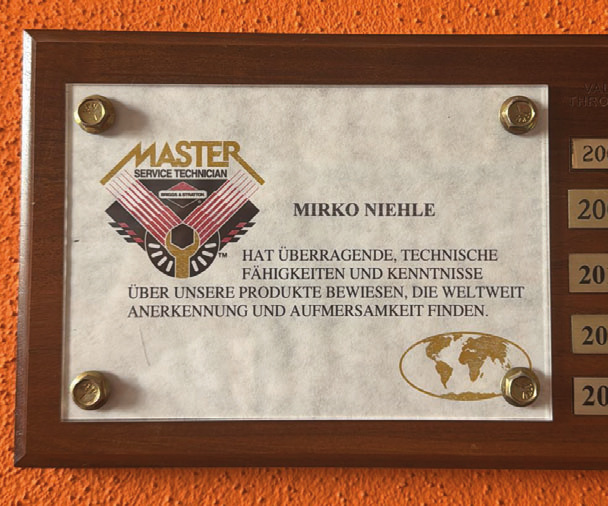 Master Service Technician Zertifikat